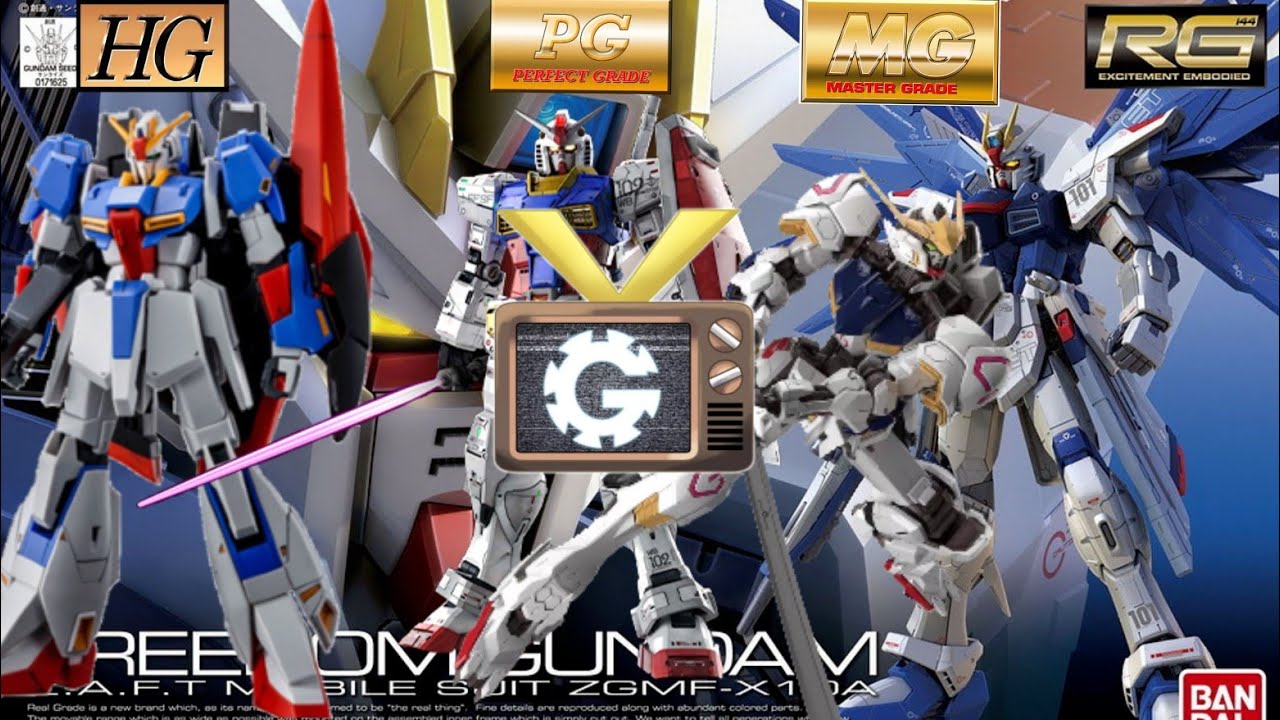 Gundam Grade / Difference / Review / HG / RG / MG / PG / VaughnGear / BANDAI / GUNPLA / Model Kit
