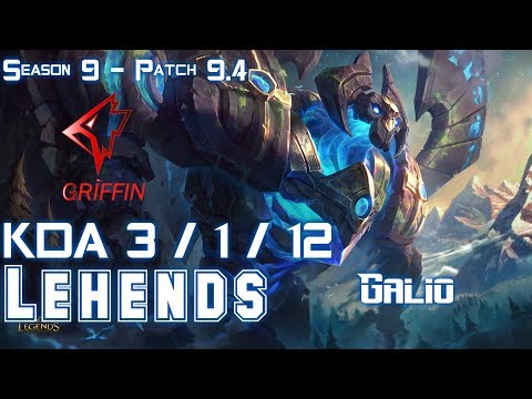 GRF Lehends GALIO vs MORGANA Supp - Patch 9.4 KR Ranked