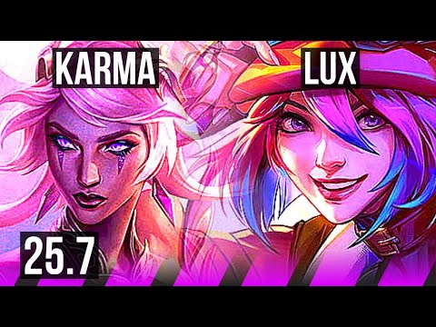 KARMA & Caitlyn vs LUX & Varus (SUP) | KR Master | 25.7