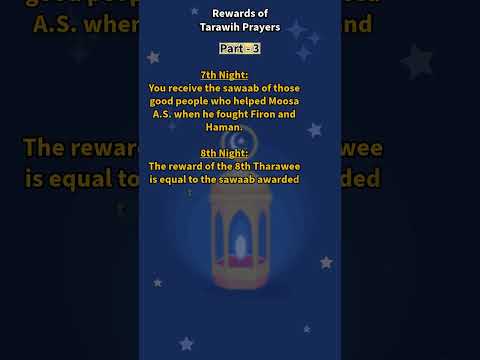 Rewards of Tarawih Prayers Part 3 | 🌙 7th, 8th and 9th Night 🕌 #ramadan2026