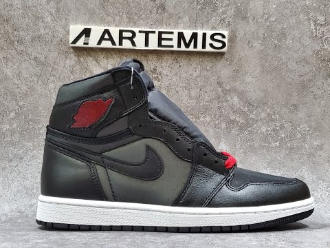 Air Jordan 1 Retro High Black Satin Gym Red REAL VS FAKE