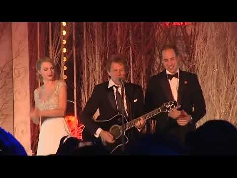 Prince William singing “Livin’ On A Prayer” with  Taylor swift & Bon Jovi at Kensington Palace