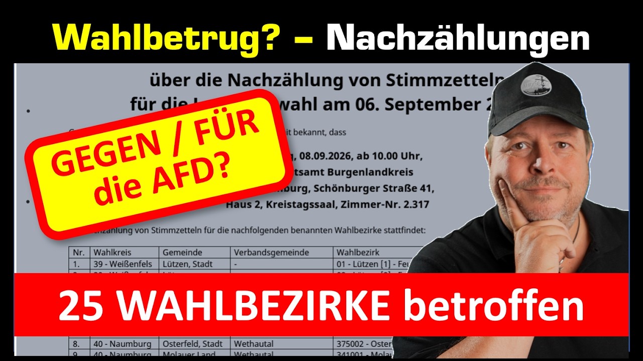 Breaking News+++Neuauszählung in 25 Wahlbezirken in Sachsen Anhalt