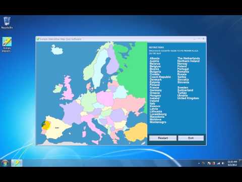 Europe Interactive Map Quiz Software