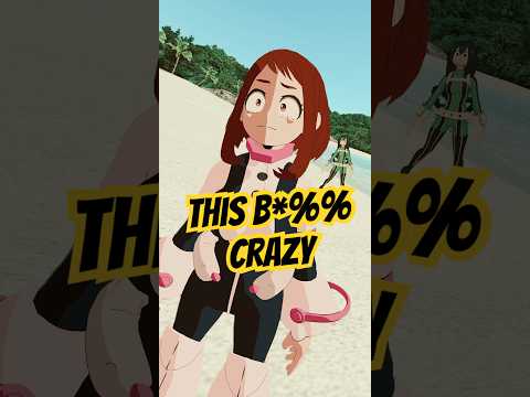 Uraraka vs Toga 🤣 #mha #myheroacademia #mhaseason6 #anime #animeedit #vrdance #vrchat @IShowSpeed