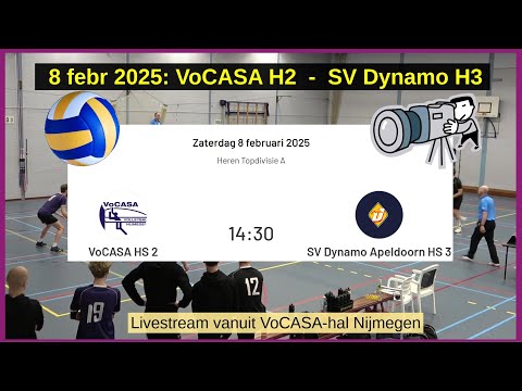 VoCASA H2 - SV Dynamo Apeldoorn H3 (8 feb 2025) Topdivisie Heren Volleybal