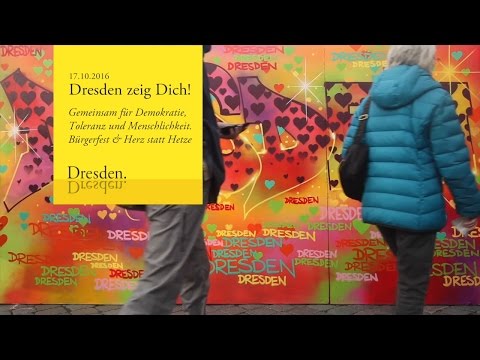 Dresden für Demokratie, Toleranz und Menschlichkeit - Bürgerfest & Herz statt Hetze - Kurzreportage