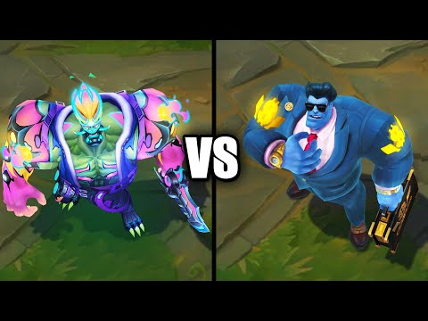 Corporate Mundo VS Street Demons Mundo Skins Comparison (League of Legends)