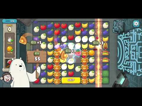 We Bare Bears Match3 Repairs Level 616 - No Boosters