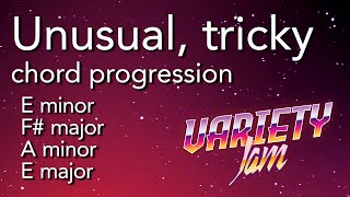 Unusual Chord Progression | Tricky Advanced Backing Track