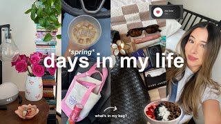 PRODUCTIVE & REALISTIC days in my life!🌸 spring days, what's in my bag, cafe vlog, & q&a!