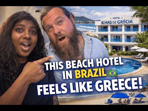 This Beach Hotel in Brazil Feels Like Greece 🇧🇷🇬🇷 (We Were Shocked!)You Won’t