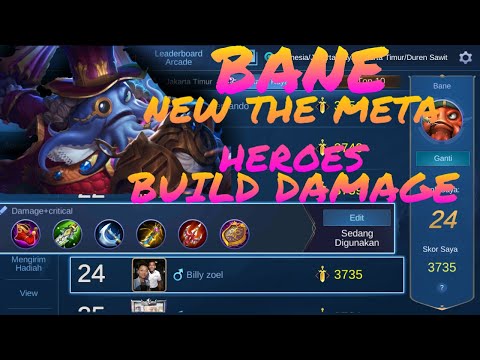 BANE New The Meta Heroes , Insane Damage Crazy 2 Hitt Kill Bane ( Go To Top  Supreme Indonesia )