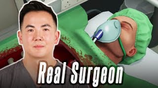 What happens when a real life surgeon plays Surgeon Simulator?!