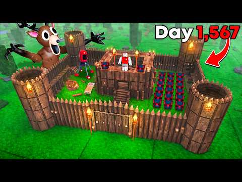 I Built a REAL CASTLE BASE in 99 Nights in the Forest..