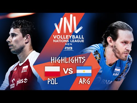 Волейбол Poland vs. Argentina — FIVB Volleyball Nations League — Men — Match Highlights, 21/06/2021