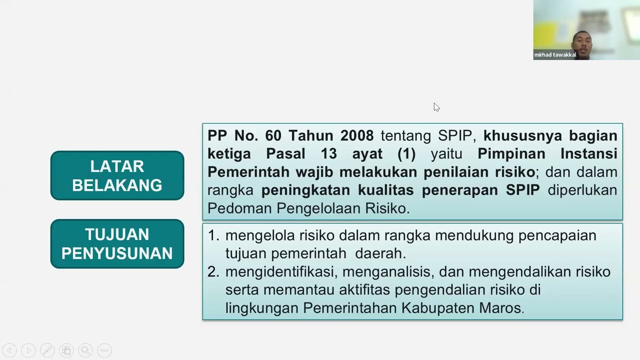 Overview Manajemen & Identifikasi Risiko Risk Register