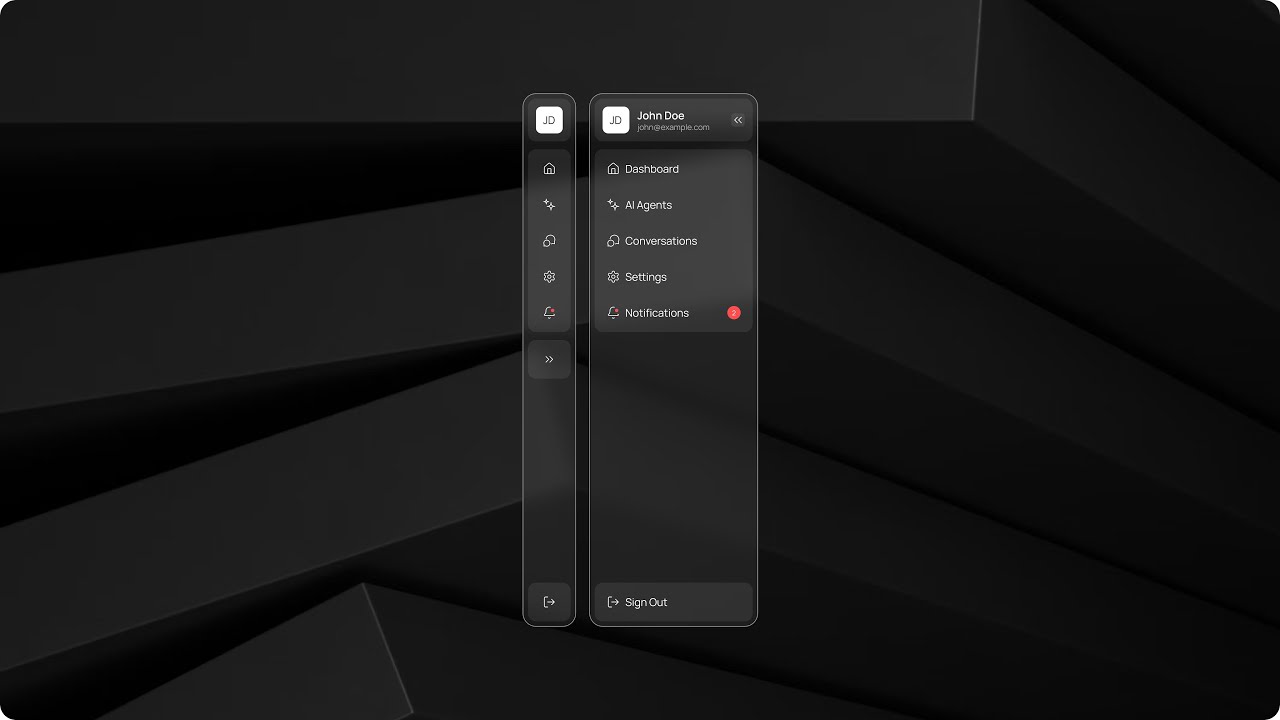 Modern Sidebar UI/UX Design | Figma App Navigation Prototype