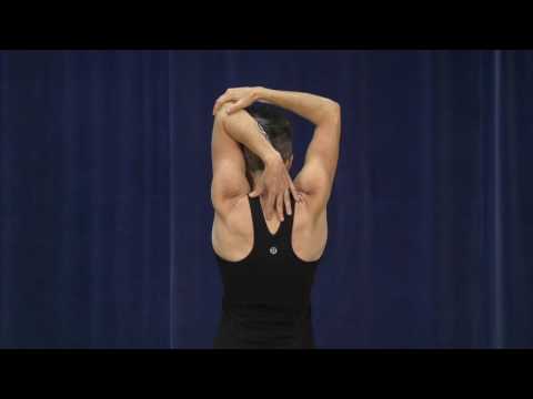 Triceps muscle stretch - YouTube video thumbnail.