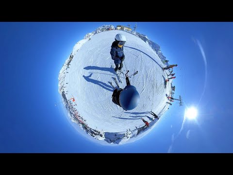 Beginner's 3rd day of Skiing in Villars, Switzerland - Insta360 One R