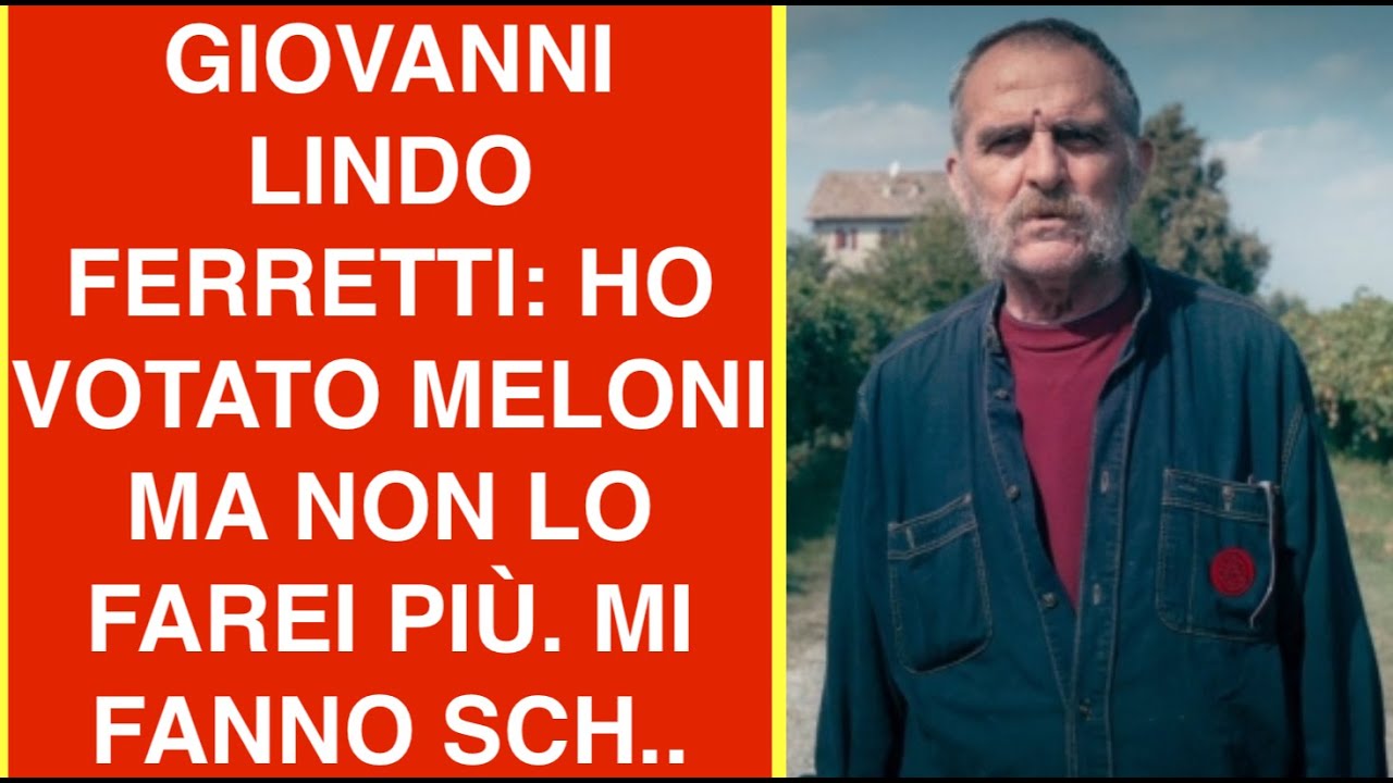 GIOVANNI LINDO FERRETTI: HO VOTATO MELONI MA NON LO FAREI PIÙ. MI FANNO SCH..