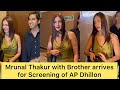 Mrunal Thakur With Brother Arrives For Screening Of AP Dhillon At Juhu PVR