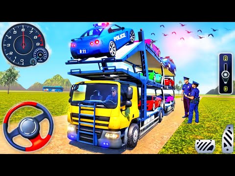 Police Car Transport Truck Driver Simulator - Prado Transporter Offroad Driving - Android GamePlay