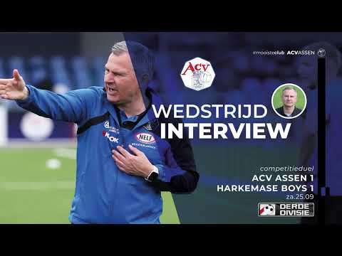 Interview Fred de Boer na afloop ACV – Harkemase Boys
