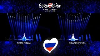 Polina Gagarina - A Million Voices | Semi-Final vs Grand Final (Russia - Eurovision 2015) 50fps