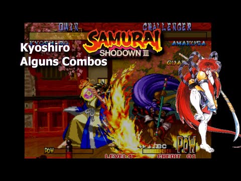 Samurai Shodown III: Alguns combos simples de Kyoshiro
