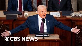 Trump says "America is back," touting accomplishments in joint address to Congress