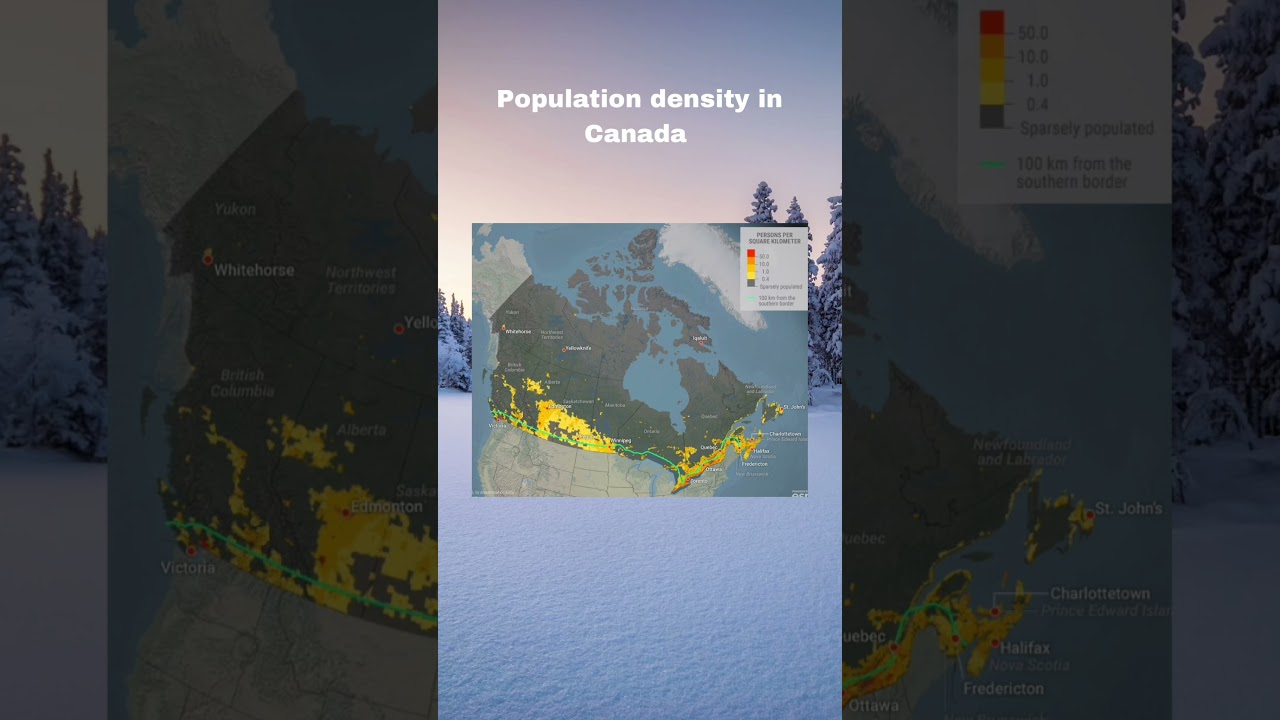 Population density of Canada