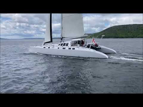 Etincelle 60 CoolCat1 bluewater perfomance carbon catamaran walkthrough and sailing footage.