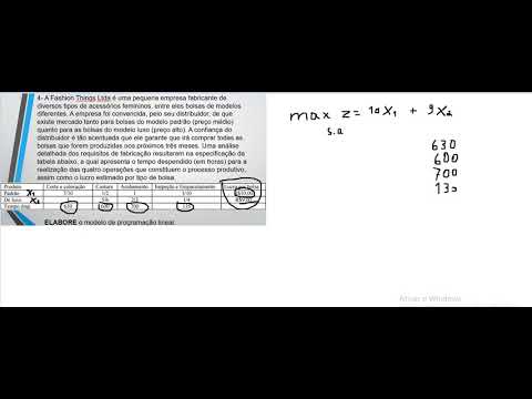 Pesquisa Operacional - Modelagem - Exercício 1