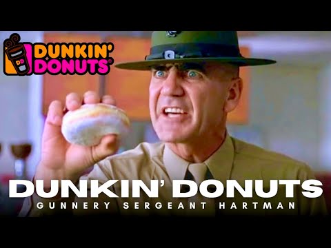 Gunnery Sergeant Hartman Visits Dunkin’ Donuts (Full Metal Jacket) 🎖️🍩💥 