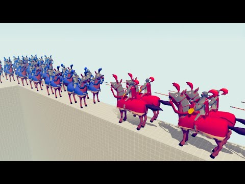 25X CAVALRY RED VS 25X JOUSTER BLUE  - 🤯🤯 Totally Accurate Battle Simulator TABS