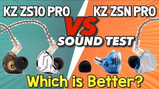 Video thumbnail for KZ ZS10 Pro VS KZ ZSN Pro Sound Test & Unboxing! | IEM Sound Test by Eargasm Time