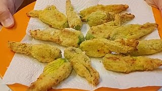 FIORI DI ZUCCA IMPANATI IN FRIGGITRICE AD ARIA SENZA LATTOSIO !!