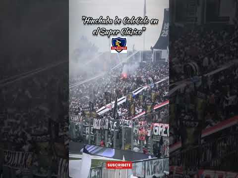 ""Hinchada de ColoColo en  Super Clásico" #futbolchileno #garrablanca #hinchasalbos #shorts" Barra: Garra Blanca &bull; Club: Colo-Colo