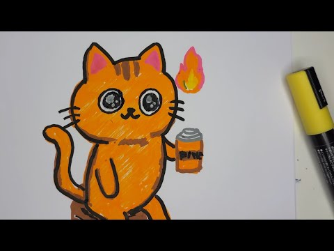 This is Fine Meme Cat POSCA ASMR