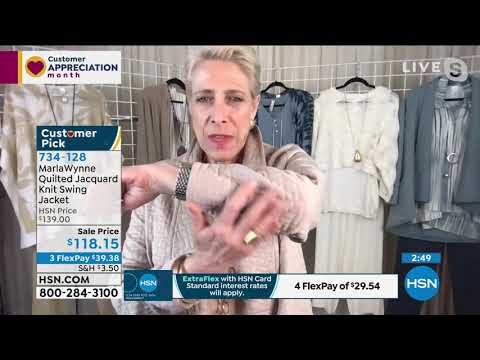 MarlaWynne Quilted Jacquard Knit Swing Jacket