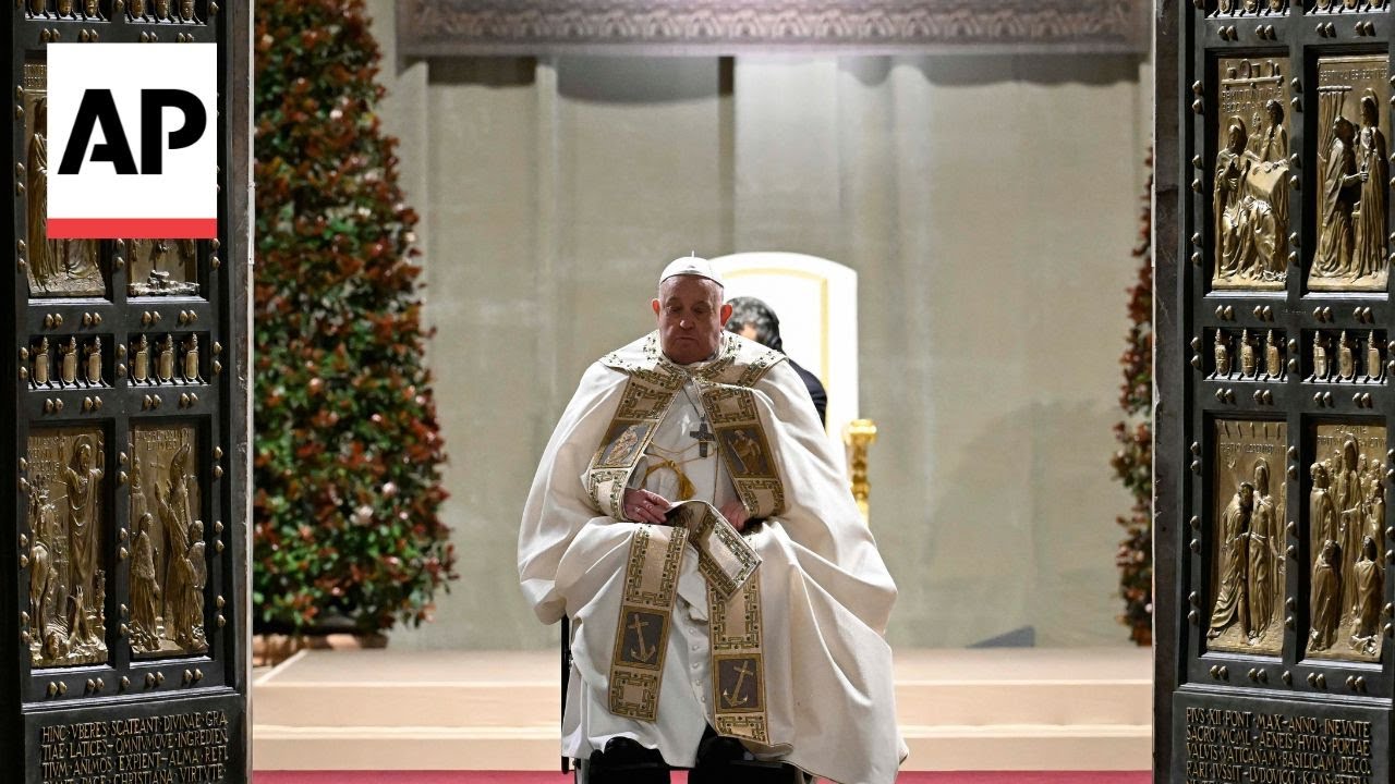 Pope Francis kicks off a yearlong Jubilee and presides over Christmas Eve Mass