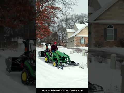 THIS IS WHY YOU WANT A SNOW PUSHER. #tractors #snowremoval #madeincanada