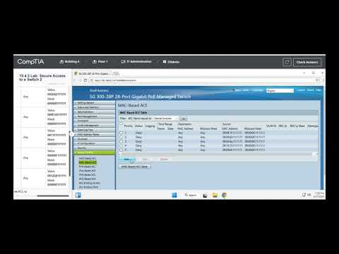 Testout | Network + | 10.4.3 Lab: Secure Access to a Switch 2