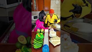 Ice cream challenge! Green vs white #Shorts