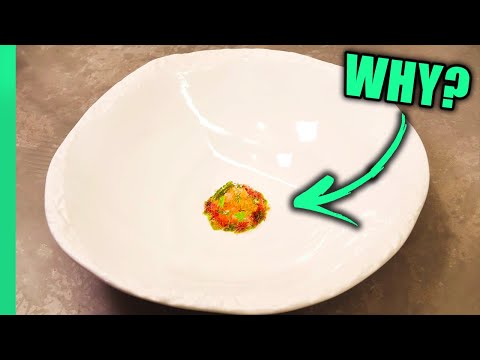 Por que restaurantes caros oferecem pequenas porções!