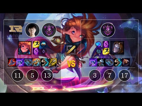 RNG yuekai Zoe vs Orianna Mid - KR Master Patch 10.11