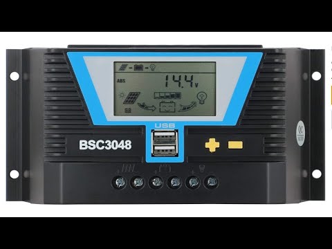 PWM Solar Controller 30amp, 12V 24V 36V 48V Auto PV Charge Controller Dual USB Output - Overview