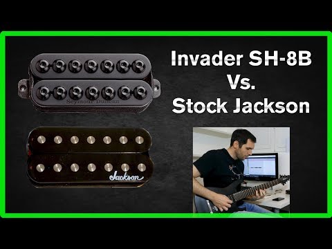 Invader SH-8B vs Stock Jackson - Bridge pickup comparison
