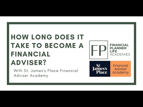How long does it take to become a financial adviser with the St. James's Place Academy?